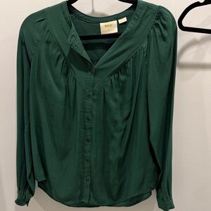 Maeve Forest Green Women's Blouse size Medium